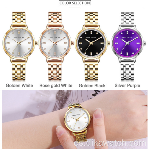 Reloj de mujer de moda de lujo de marca MINI FOCUS